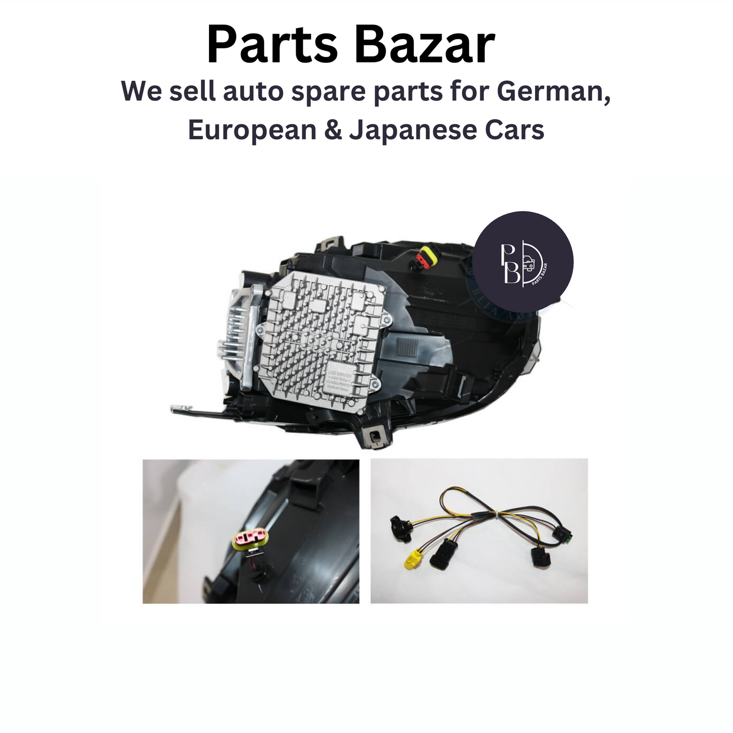 Mini Cooper F55/F56 Headlamp Upgrade from Normal to LED Black (2014-Up), 63117298311 / 63117298312 (1PC)