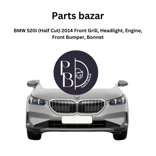 BMW 520i Half Cut 2014, Front Grill, Headlights, Engine, Front Bumper, Bonnet