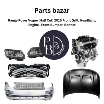 Range Rover Vogue Half Cut 2015, Front Grill, Headlights, Engine, Front Bumper, Bonnet