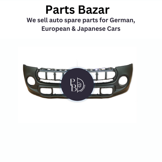 Mini Hatch F55/F56 (2014-Up), Front Bumper with Fog Lamp Hole (Black), 51117379436