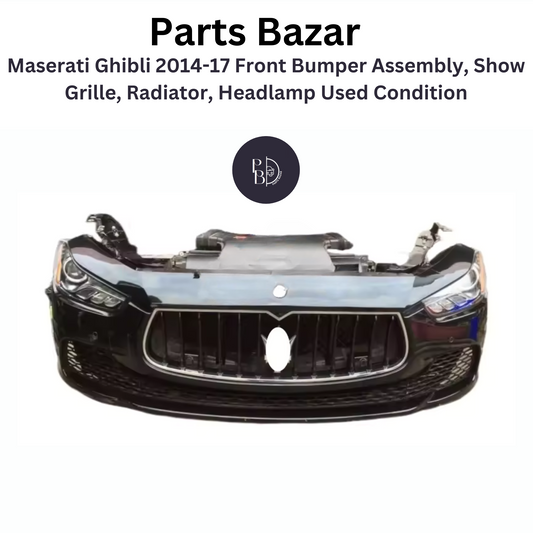 Maserati Ghibli 2014-17 Front Bumper Assembly, Show Grille, Radiator, Headlamp Used Condition