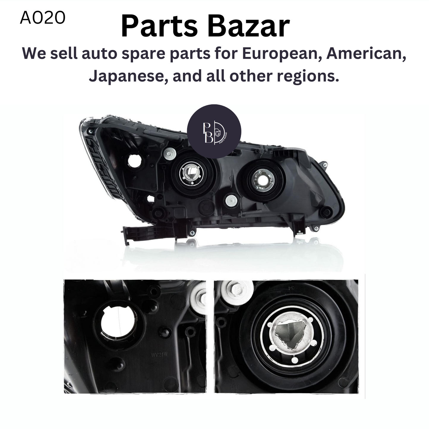 Honda Accord Sedan Halogen Headlights Headlamps for 2013-2015 made in China