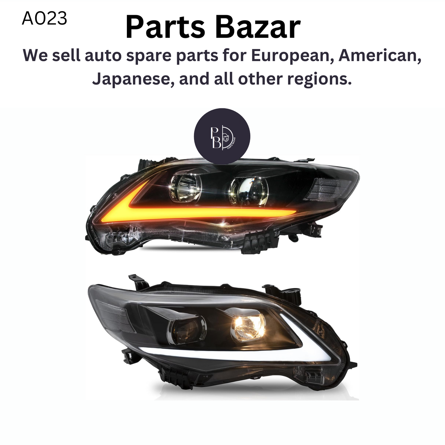 Toyota Corolla Headlight Assembly LED Headlights Front Headlamp Assembly for 2011-2013