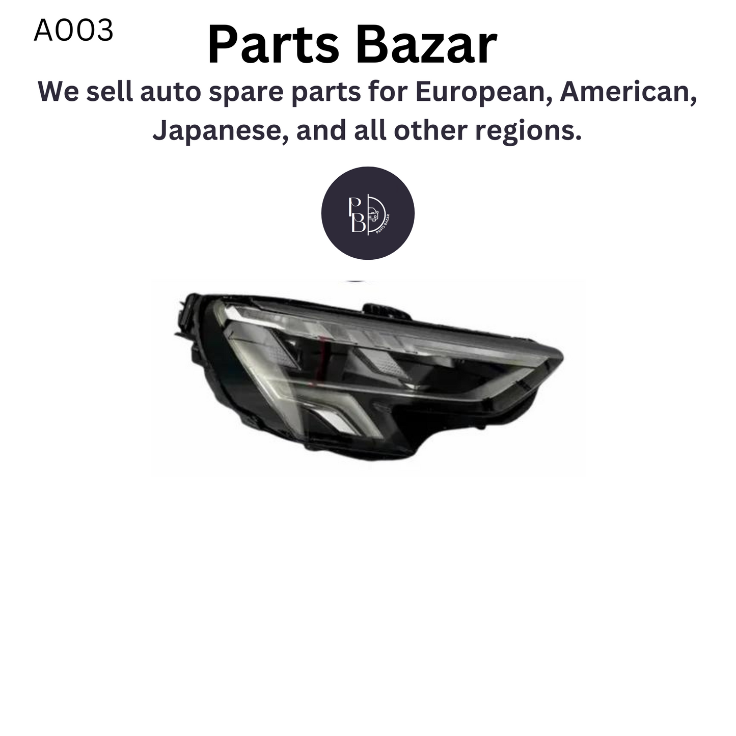 Audi A3 Right LED Headlight Front Right Side Light Model 2023