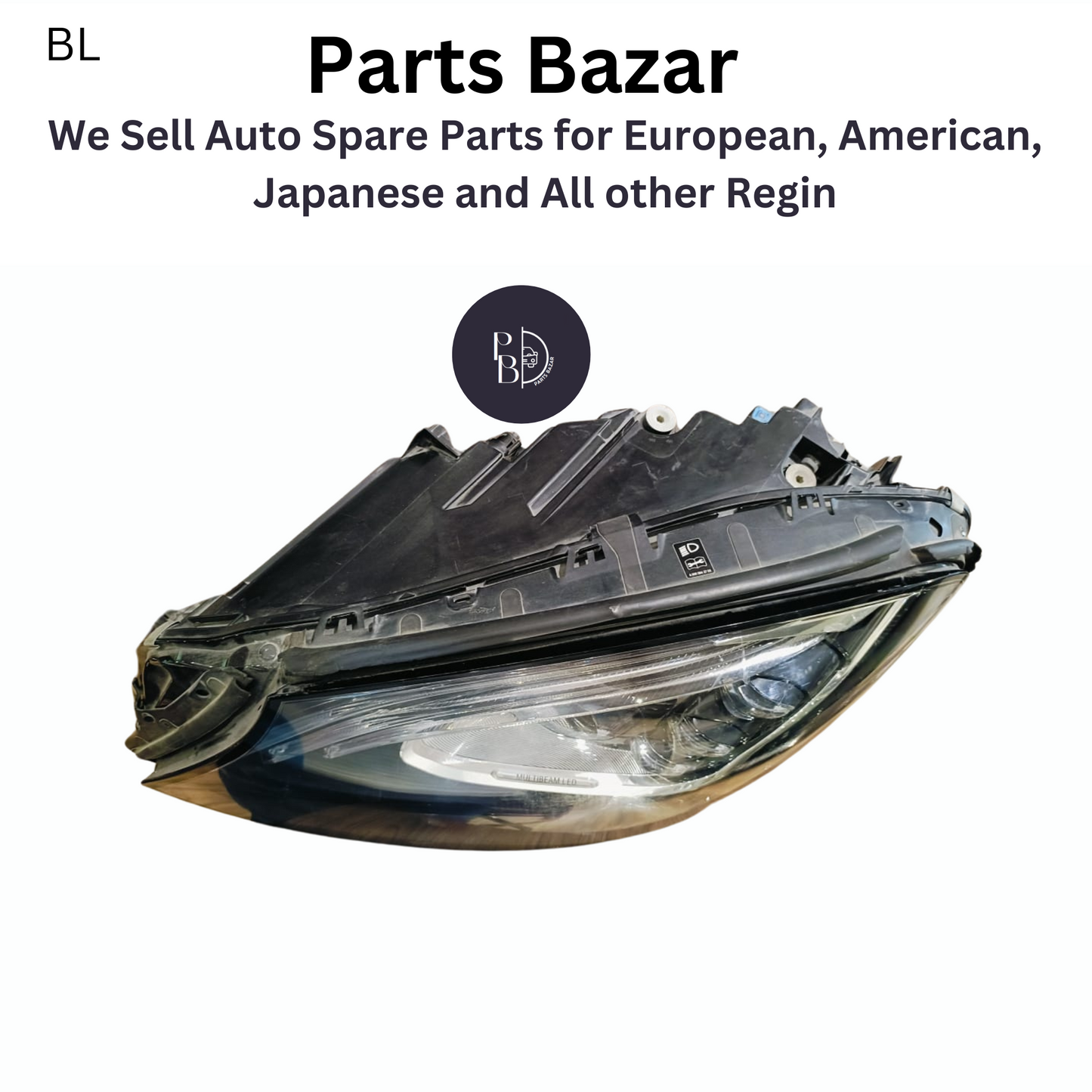 Mercedes S Class Headlight, Left side Headlight Without Module for Model 2018-20, Part Number 1401000028