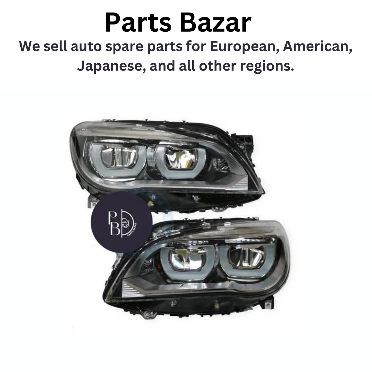 BMW 7 Series F01/F02 Headlight (2009-2012), Headlamp Upgrade from Xenon to 2013 Adaptive LED Look, 63117225229 / 63117225230