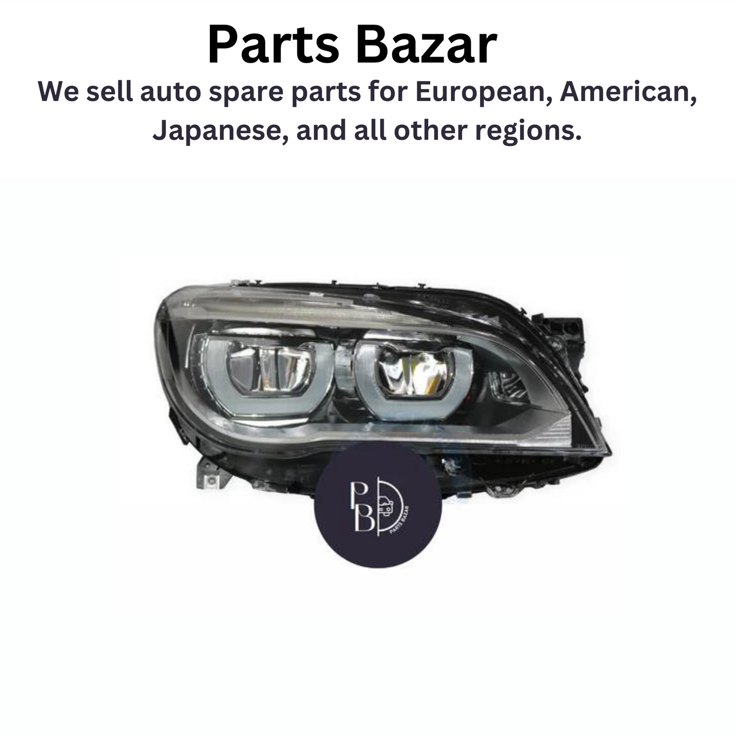 BMW 7 Series F01/F02 Headlight (2009-2012), Headlamp Upgrade from Xenon to 2013 Adaptive LED Look, 63117225229 / 63117225230