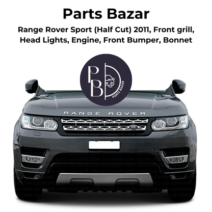 Range Rover Sport Half Cut 2011, Front Grill, Headlights, Engine, Front Bumper, Bonnet