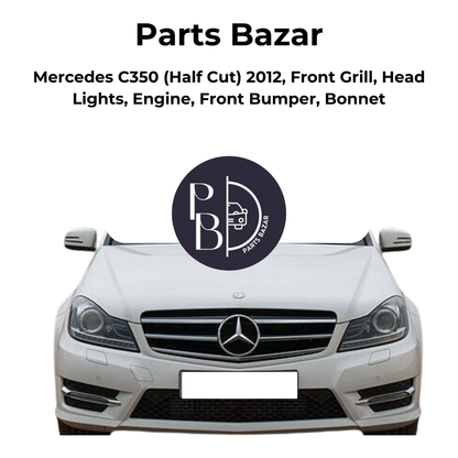 Mercedes C250  Half Cut 2012, Front Grill, Headlights, Engine, Front Bumper, Bonnet