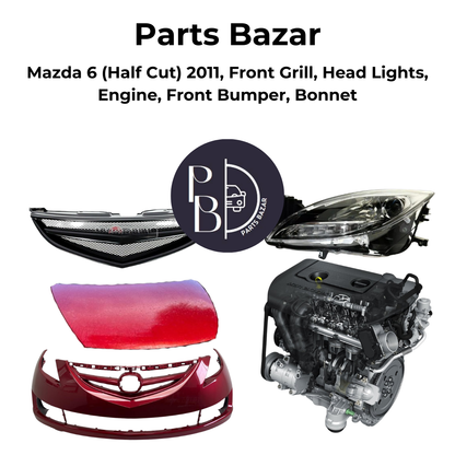 Mazda 6 Half Cut 2011, Front Grill, Headlights, Engine, Front Bumper, Bonnet