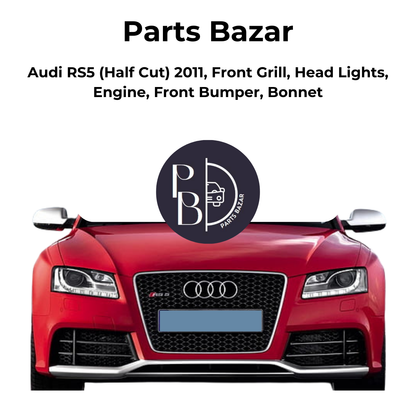 Audi RS5 Half Cut 2011, Front Grill, Headlights, Engine, Front Bumper, Bonnet