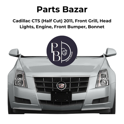 Cadillac CTS Half Cut 2011, Front Grill, Headlights, Engine, Front Bumper, Bonnet