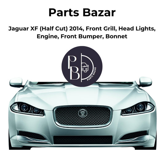 Jaguar XF Half Cut 2014, Front Grill, Headlights, Engine, Front Bumper, Bonnet