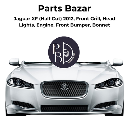 Jaguar XF Half Cut 2012, Front Grill, Headlights, Engine, Front Bumper, Bonnet