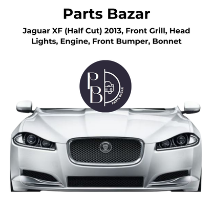 Jaguar XF Half Cut 2013, Front Grill, Headlights, Engine, Front Bumper, Bonnet