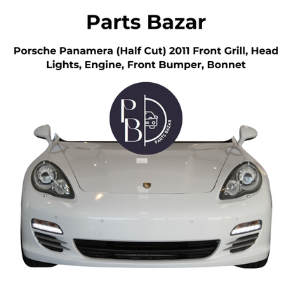 Porsche Panamera Half Cut 2011, Front Grill, Headlights, Engine, Front Bumper, Bonnet