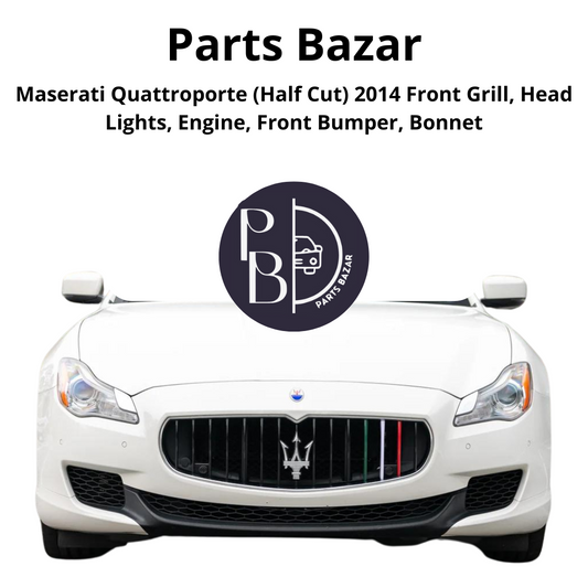 Maserati Quattro Porte Half Cut 2014, Front Grill, Headlights, Engine, Front Bumper, Bonnet