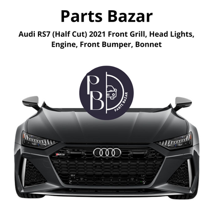 Audi RS7 Half Cut 2021, Front Grill, Headlights, Engine, Front Bumper, Bonnet