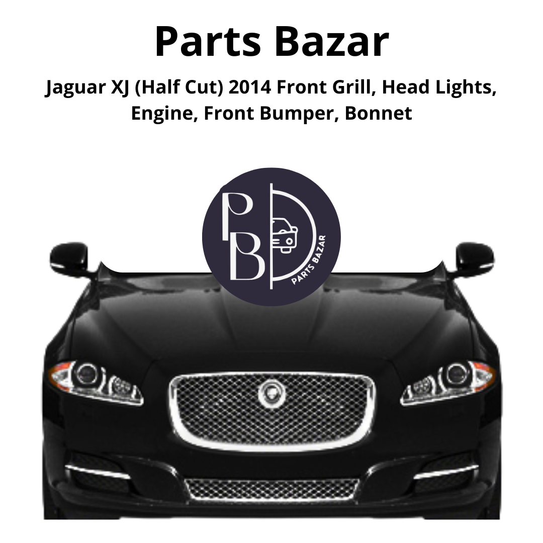 Jaguar XJ Half Cut 2014, Front Grill, Headlights, Engine, Front Bumper, Bonnet