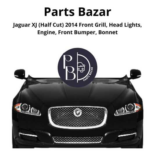 Jaguar XJ Half Cut 2014, Front Grill, Headlights, Engine, Front Bumper, Bonnet