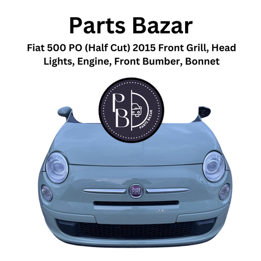 Fiat 500 PO Half Cut 2015, Front Grill, Headlights, Engine, Front Bumper, Bonnet