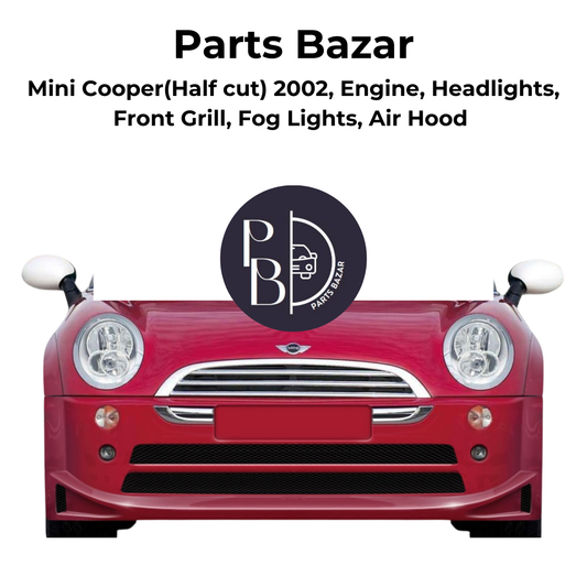 Mini Cooper Half cut 2002, Engine, Headlights, Front Grill, Fog lights, Air Hood