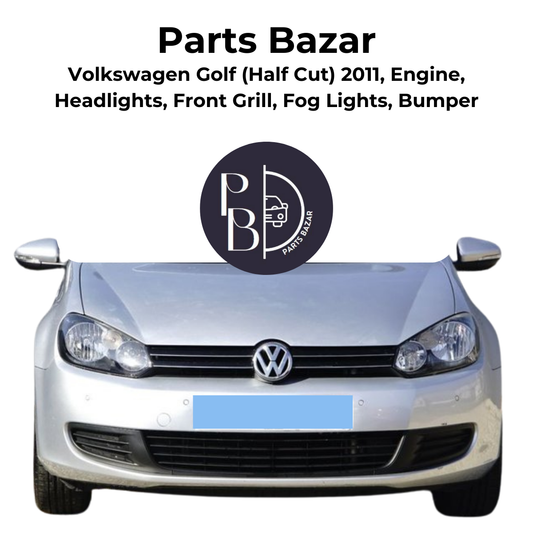 Volkswagen Golf Half cut 2011, Engine, Headlights, Front Grill, Fog lights, Front Bumper