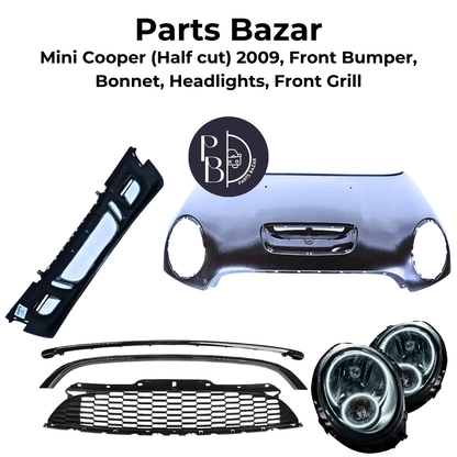 Mini Cooper Half cut 2009, Front Bumper, Bonnet, Front Grill, Headlights