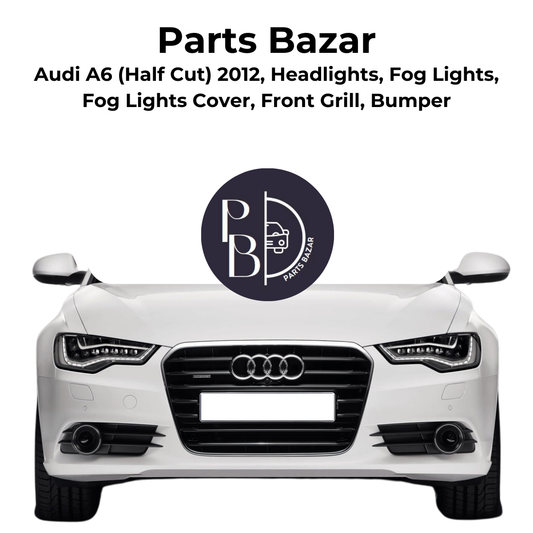 Audi A6 Half Cut 2012, Headlights, Front Grill, Fog lights, Front Bumper, Fog Lights Cover