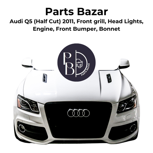 Audi Q5 Half Cut 2011, Front Grill, Headlights, Engine, Front Bumper, Bonnet