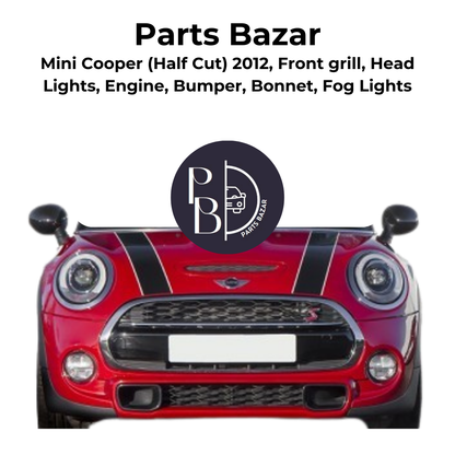 Mini Cooper Half Cut 2012, Headlights, Front Grill, Engine, Front Bumper, Bonnet, Fog Light