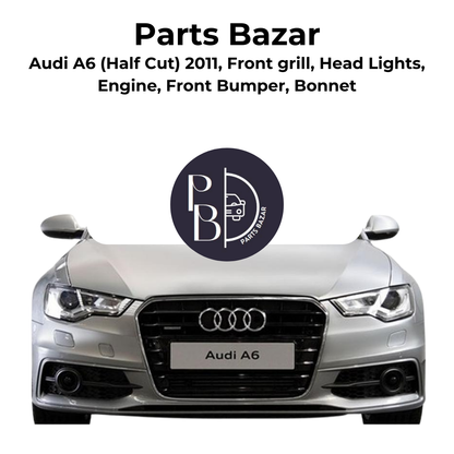 Audi A6 Half Cut 2001, Front Grill, Headlights, Engine, Front Bumper, Bonnet