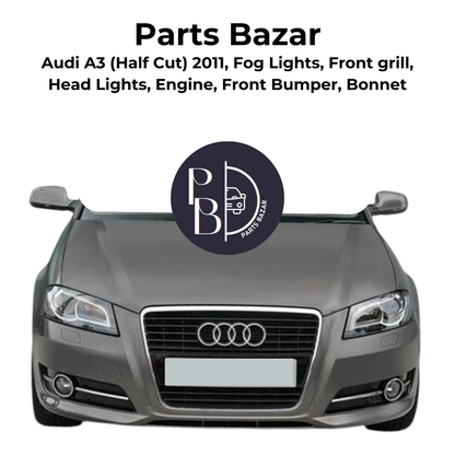 Audi A3 Half Cut 2011, Front Grill, Headlights, Engine, Front Bumper, Bonnet