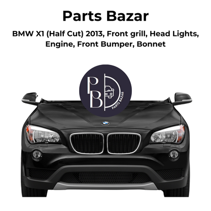 BMW X1 Half Cut 2013, Front Grill, Headlights, Engine, Front Bumper, Bonnet