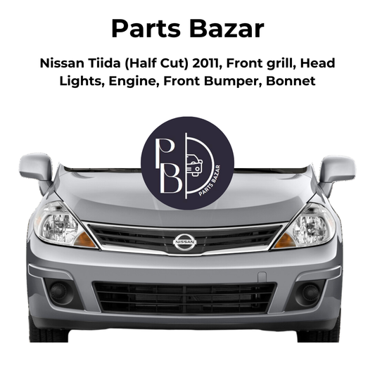 Nissan Tiida Half Cut 2011, Front Grill, Headlights, Engine, Front Bumper, Bonnet