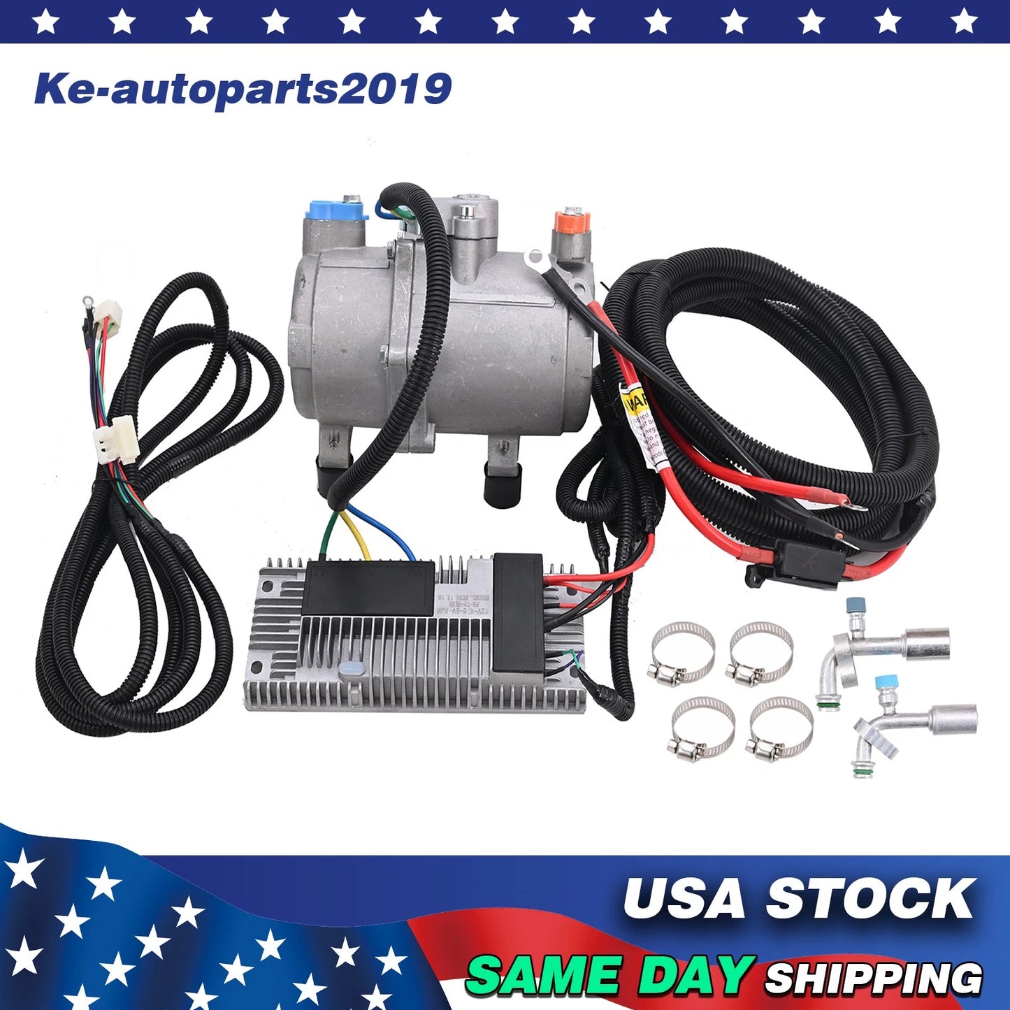 12 Volt A/C Kit Electric Compressor Set for Auto Air Conditioning – Universal Car Cooling Solution