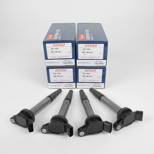 4PC DENSO Ignition Coil Set – 90919-02258 / 673-1310 for Toyota Corolla & Prius 1.8L