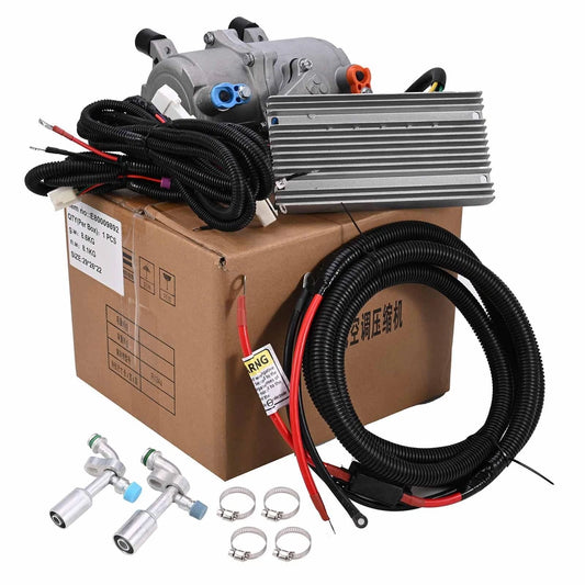 12 Volt A/C Kit Electric Compressor Set for Auto Air Conditioning – Universal Car Cooling Solution